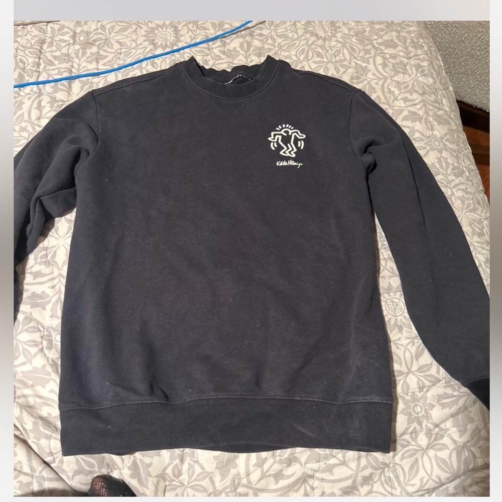 Keith Haring Black Crewneck Sweater for Men